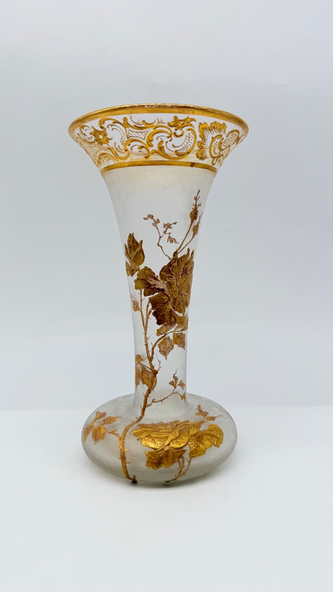Vaso in cristallo Baccarat, modello giapponese, XIX secolo.-photo-2