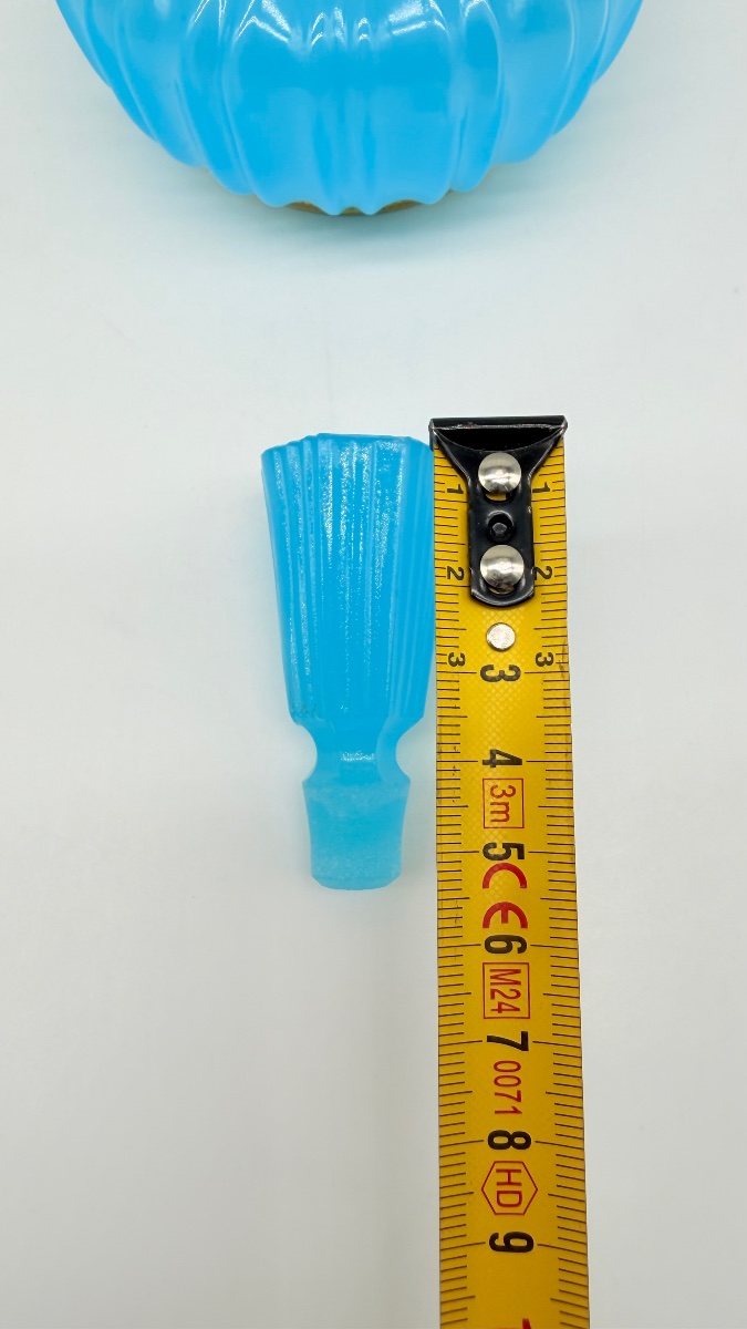 Flacone da profumo francese in vetro opalino blu-photo-4