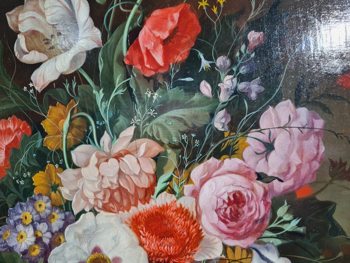  Franz Xaver Pieler (1876-1952) Nature Morte, Huile Sur Bois-photo-3