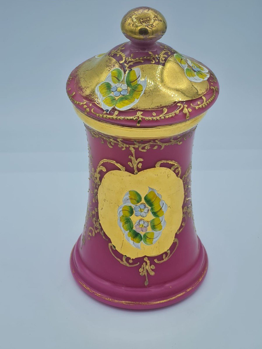 Vase Ancien En Verre Opalin-photo-4