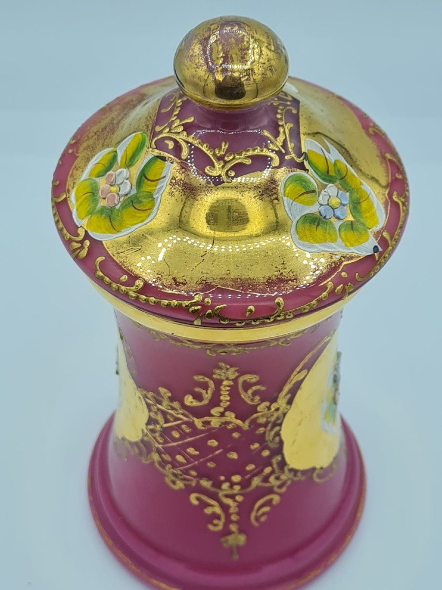 Vase Ancien En Verre Opalin-photo-5