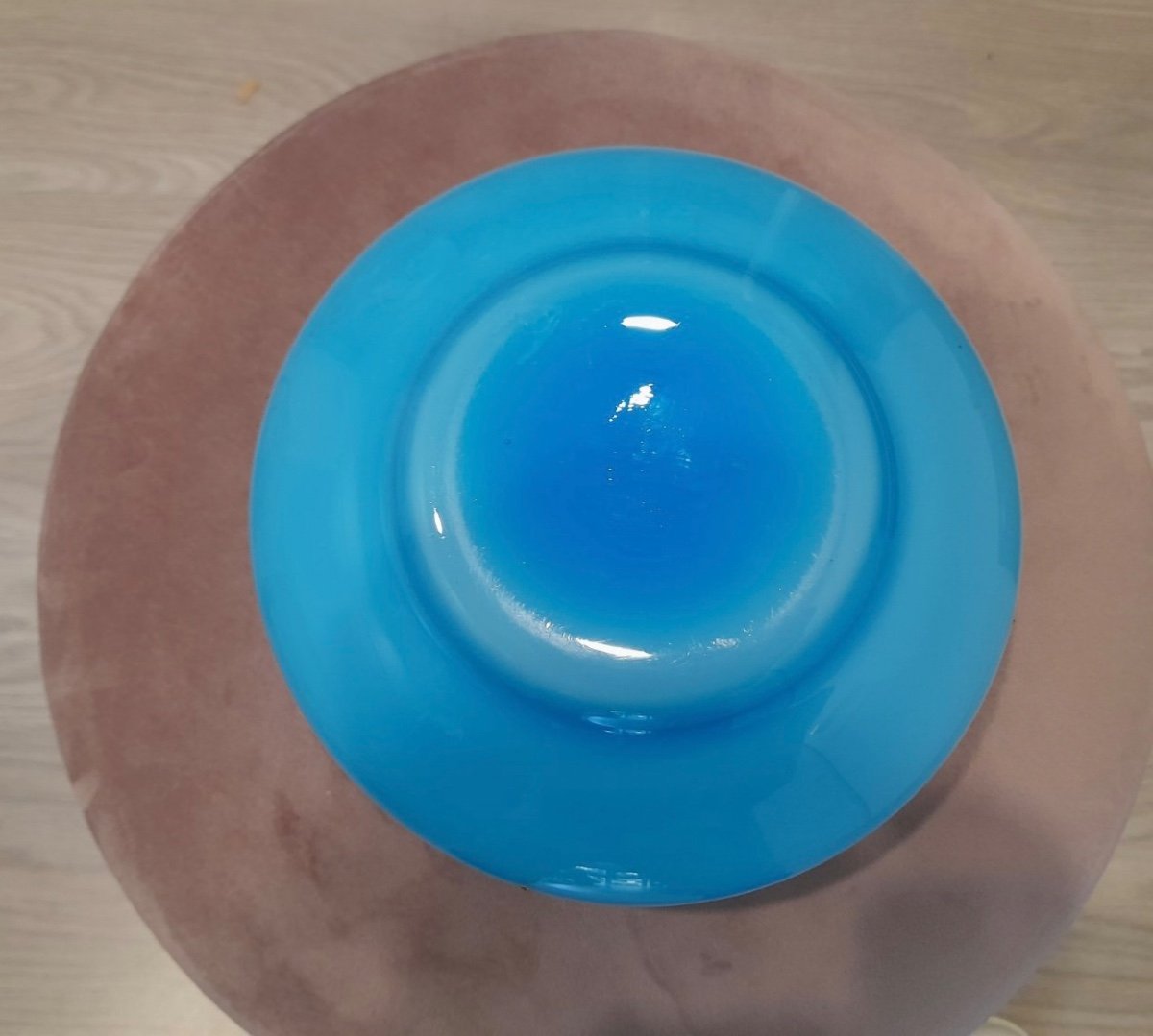 TrÈs Important Rar Grand Bonbonnière En Verre d'Opaline En Turquoise  pour le marché Ottoman-photo-5