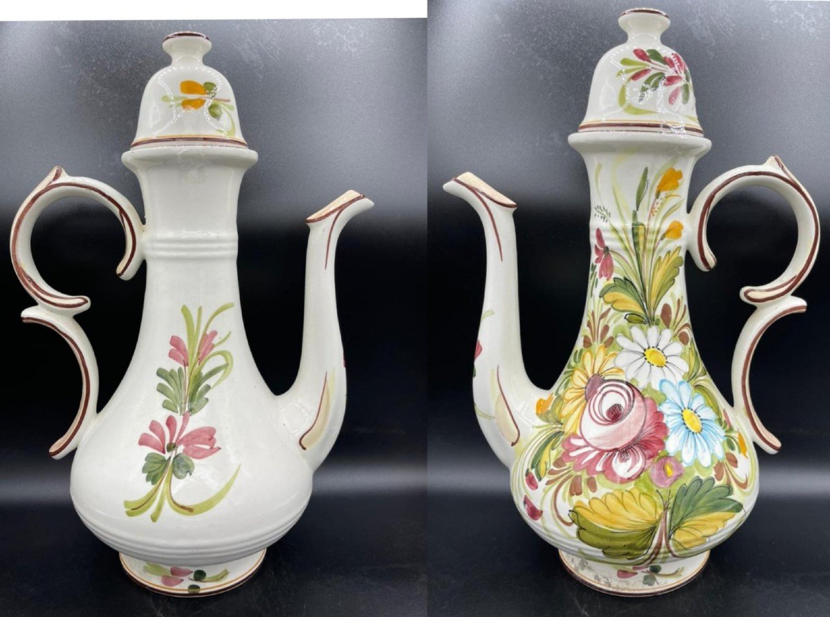 Vieux Aiguière En Porcelaine Aşurelik, Ibrik Pour Un Marché Turc