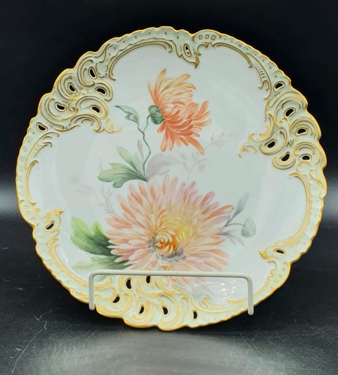 Assiettes En Porcelaine De Nymphenburg Peinte A La Main, Lot De 6-photo-8