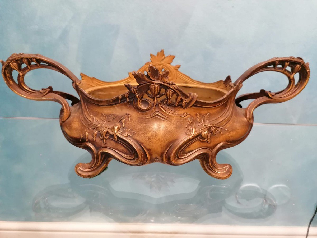 Jardinière Français  Art Nouveau En Bronze 