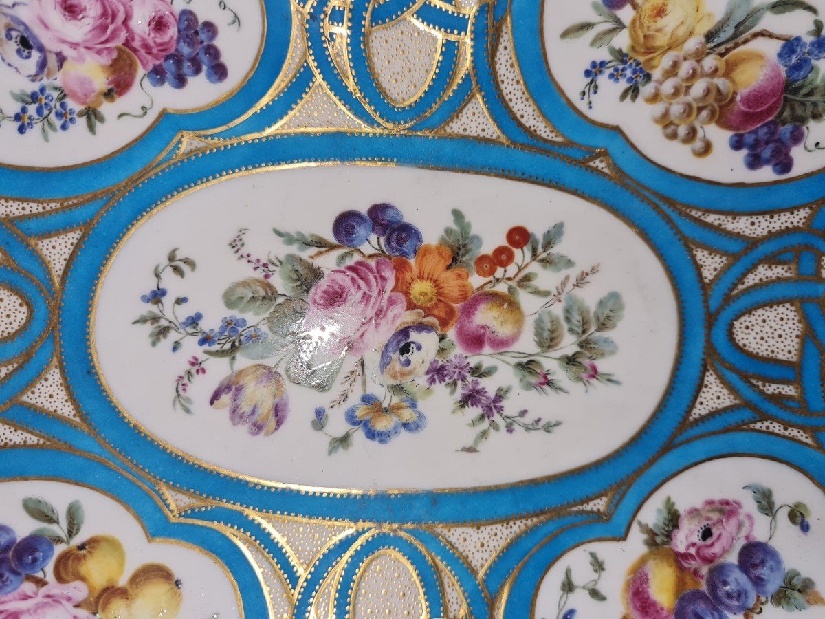 Vincennes Pot à L’eau Tourné , Son Couvercle Et Sa Jatte Ovale (1ère Grandeur) En Porcelaine-photo-4
