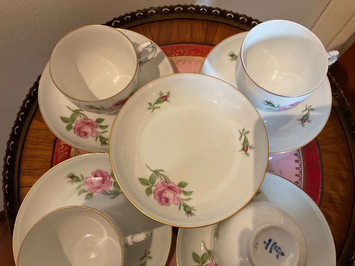 Furstenberg Ancien Service En Porcelaine De 5 Tasses Et Soucoupes,germany-photo-4