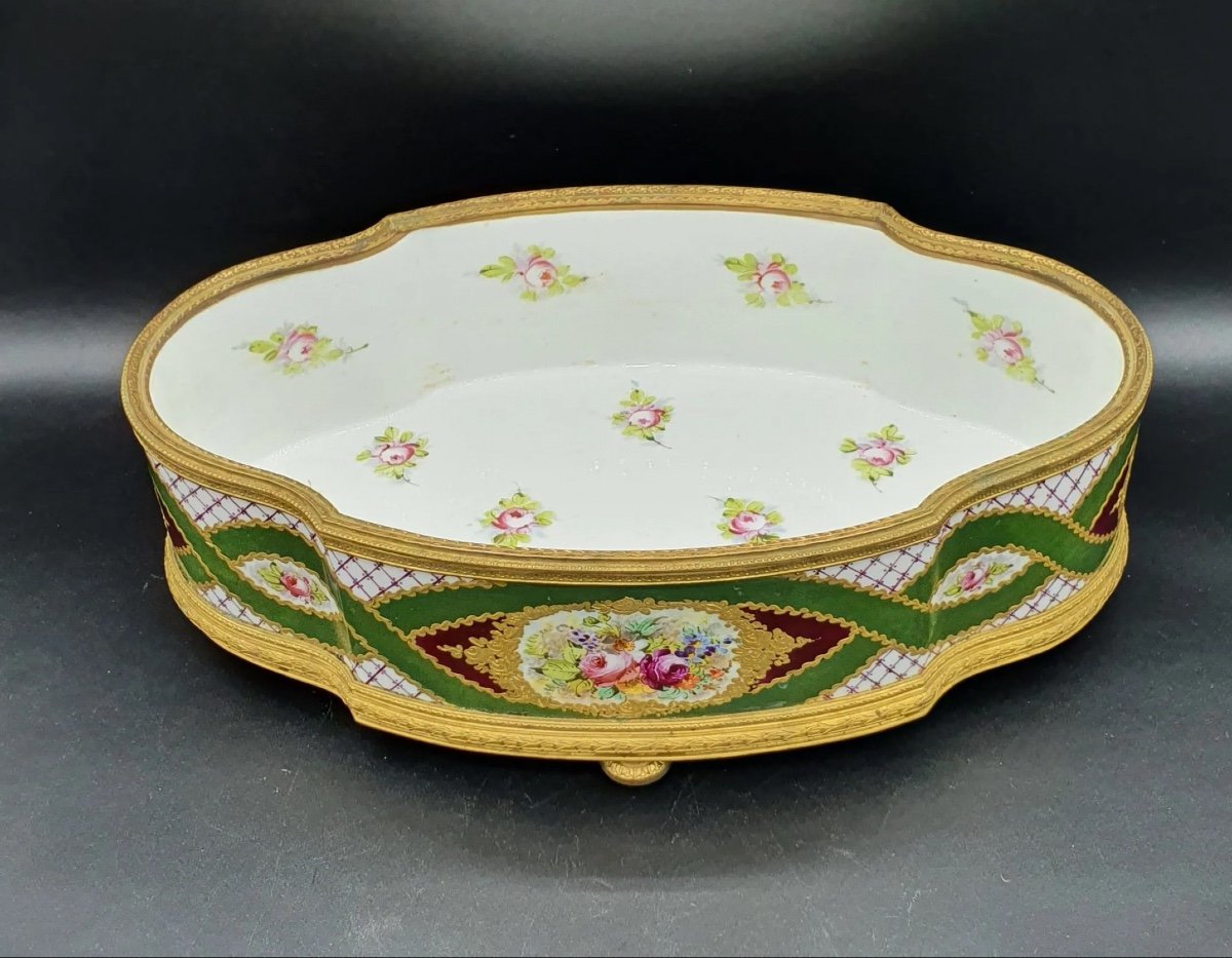 Centre De Table En Porcelaine De Sevres,tres Grand-photo-4