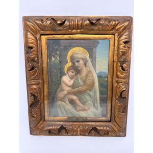 Napoleon Parisiani Olio su tela, 1909. Vergine con Bambino