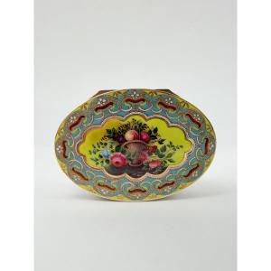 Tabacchiere ovali in oro e smalto per il mercato ottomano, Ginevra, 1830 circa