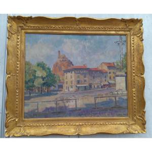 View Of Saint Flour By Gabriel Moiselet 