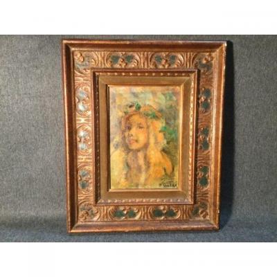 Portrait Of Young Girl Sbd P. Rotge