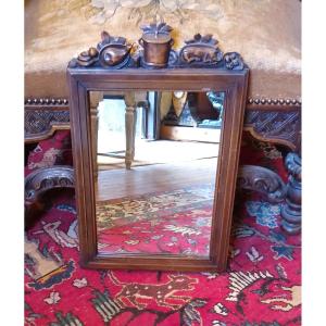 Small Mirror Popular Art Auvergne Late XIXth