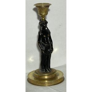 Bougeoir Empire En Bronze 