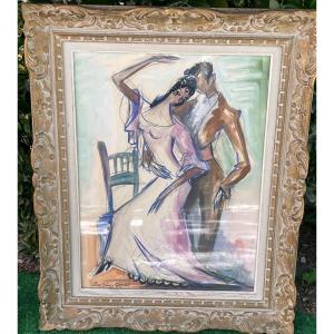 Watercolor Flamenco/balbino Giner