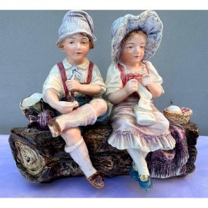 Group Of Children In Earthenware 