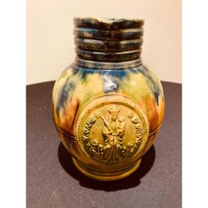 Orval Flamed Gres Jug