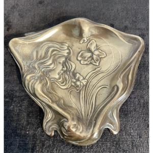 Art Nouveau Copper Empty Pocket