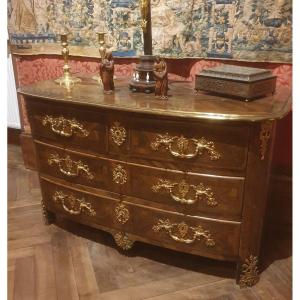 Chest Of Drawers In Marquetry Of Violette Wood, Louis XIV Period