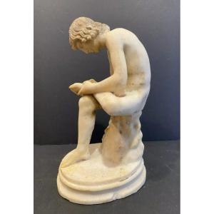 17th Century Italian Alabaster, After The Antique "fedelino" Or "spinario"