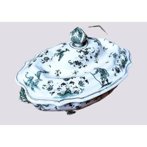 Beautiful Vegetable Dish In Earthenware From Moustiers Eighteenth