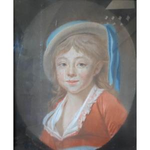 Portrait Of A Child 18th Century In Pastel