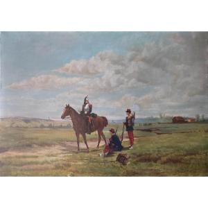 Oil On Canvas Military Subject 1894