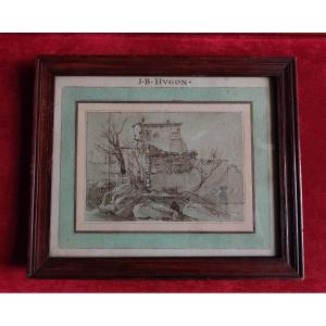 Drawing Around 1800, Jb Hugon, Lyon, Château Gaillard