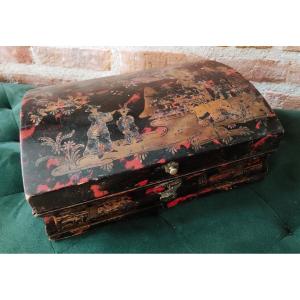 Martin Varnished Wig Box, XVIIIth Century