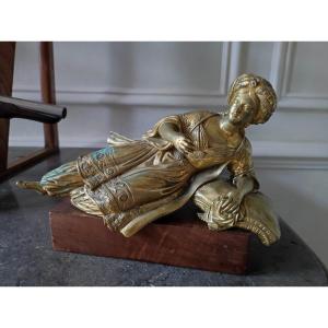 Odalisque In Gilded Bronze Circa 1830