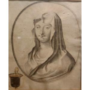 Virgin On 17th Century Vellum, Att. Nicolas Robert