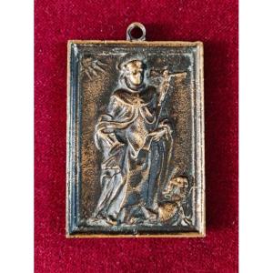 17th Century Saint Dominic Devotional Plaque