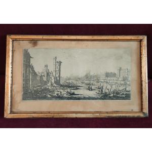 Jacques Callot, View Of The Louvre, 17th Century Etching