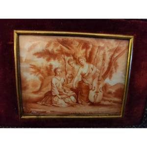 Fine Miniature With Three Muses, Early 18th Century