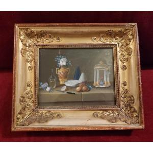 Lelong (jr Feyerabend), Still Life In Gouache Circa 1800