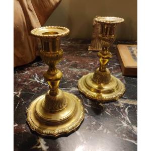 Pair Of Regency Period "table End" Candlesticks