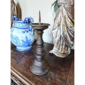 Large Bronze Candle Holder, 15th/16th Century