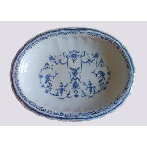 Dish Moustiers XVIIIth Decor At La Bérain