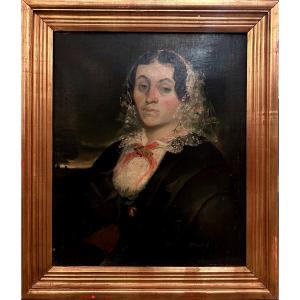  Portrait Of A Woman, English School, Early 19th Century