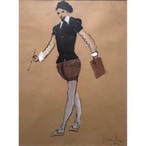 Léonor Fini (buenos Aires, 1907 - Paris, 1996) The Painter (study Of Characters, Costumes) 