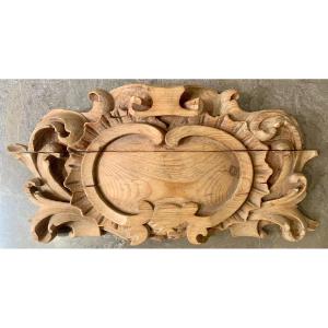 Carved Wood Cartridge. Last Third Of The 17th Century