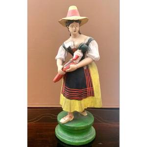 Clay Figure, First Half Of The 19th Century, Granada, Spain