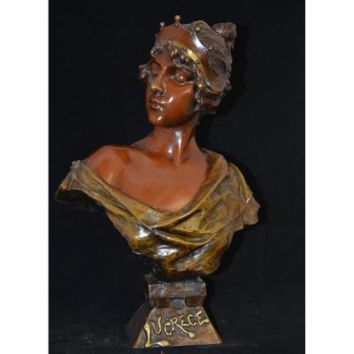 Large Bronze Bust Villanis