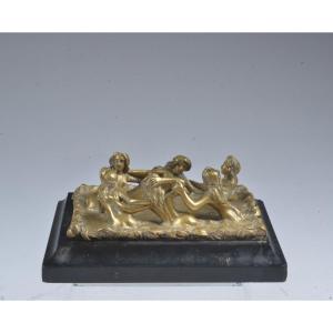 Bronze Art Nouveau Nymphs In The Bath