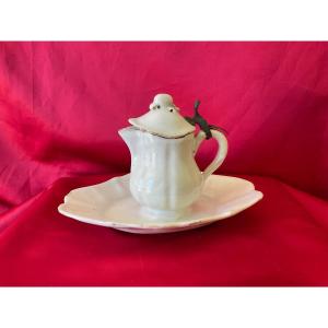 Earthenware From < Pont Aux Choux > Mustard Pot 18th Century