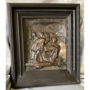 Bas Relief Patinated Bronze Late 17th Century
