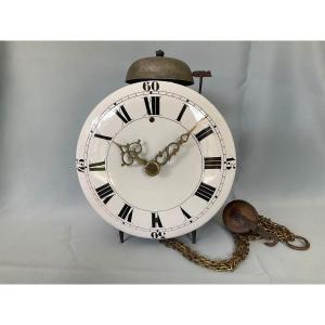 Small Clock Movement 18th Century Earthenware Dial 