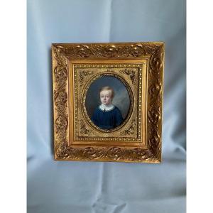 Portrait Of A Child Middle 19th Century 