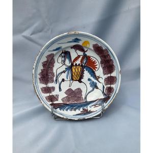 Delft 18th Century Cavalier Plate