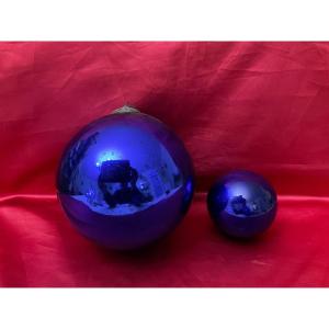 19th Century Eglomisé Glass Pardon Balls